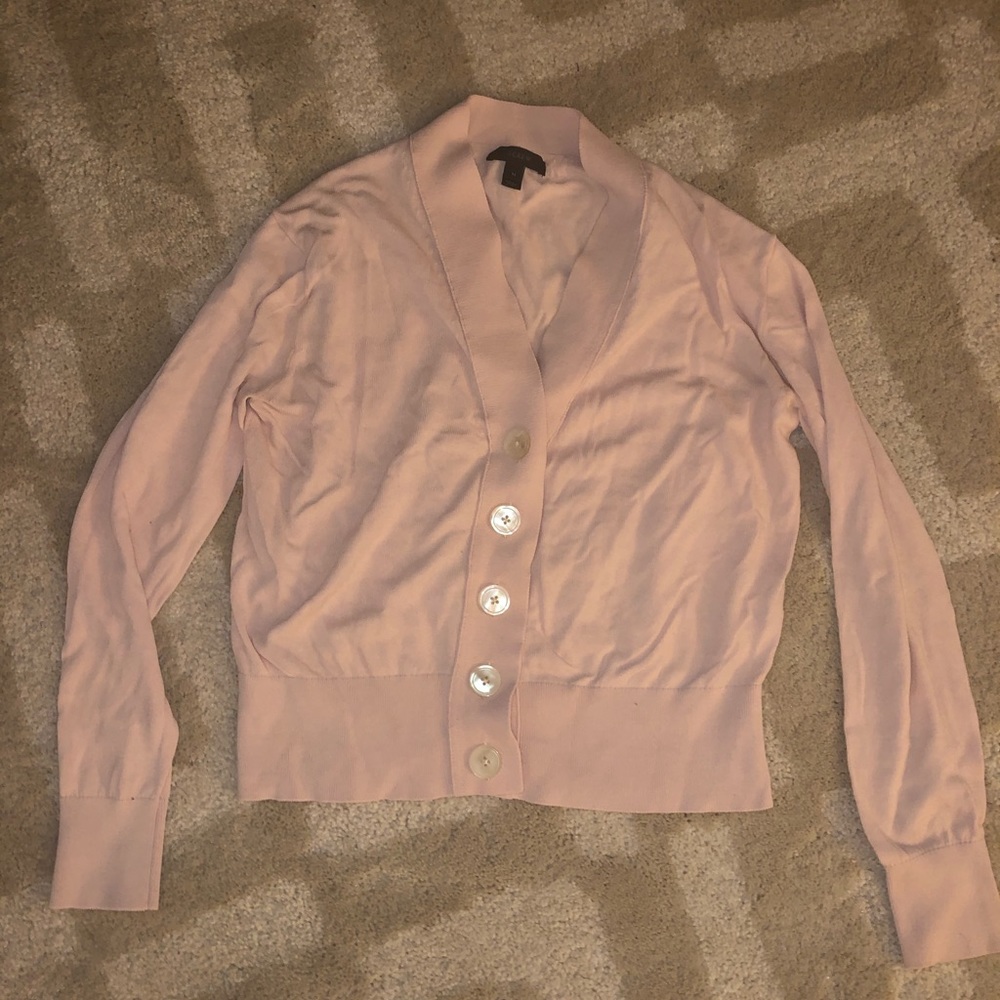 Jcrew pink long sleeve cardigan